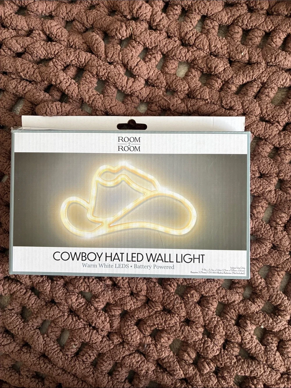 Room to Room Warm White Cowboy Hat LED Wall Light